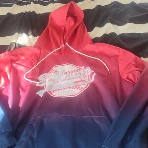 Red and Blue Gradient Hoodie